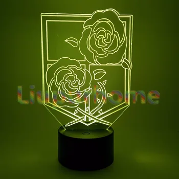 

Attack On Titan Stationed Corps 3D LED Changing Nightlights Desk Lamp Novelty Night Light Table Lamp For Kids Gift