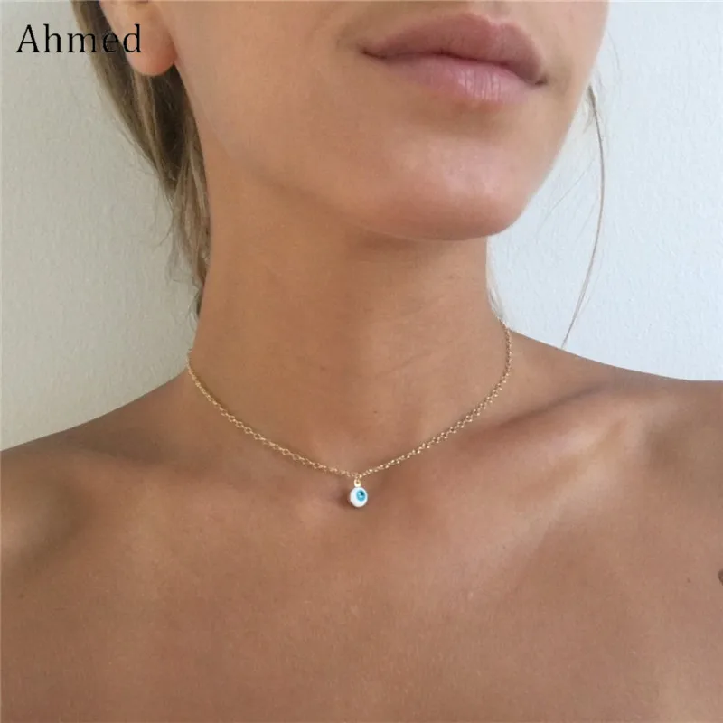 Женская подвеска на золотой цепочке колье чокер 3 цвета|chokers necklaces for women|choker fashion