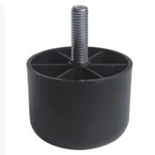 10 шт./лот 50x35 мм M8X26 черный круглый пластиковый коврик для ног мебель ножки шкафа