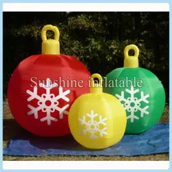 100 cmDia подвесной надувной Рождественский шар, надувной шар с рождественским орнаментом для вечерние мероприятия