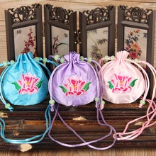 Сумка с вышивкой лотоса, фестиваль лодок дракона, пустая сумка, детская Длинная веревка, подвеска на шею, Сумка с благовонием, пустая сумка, древние пути, благословение