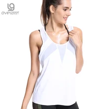 OVESPORT новые дышащие топы для йоги Женская спортивная рубашка для спортзала быстросохнущие рубашки одежда для фитнеса сетчатая Лоскутная Женская майка