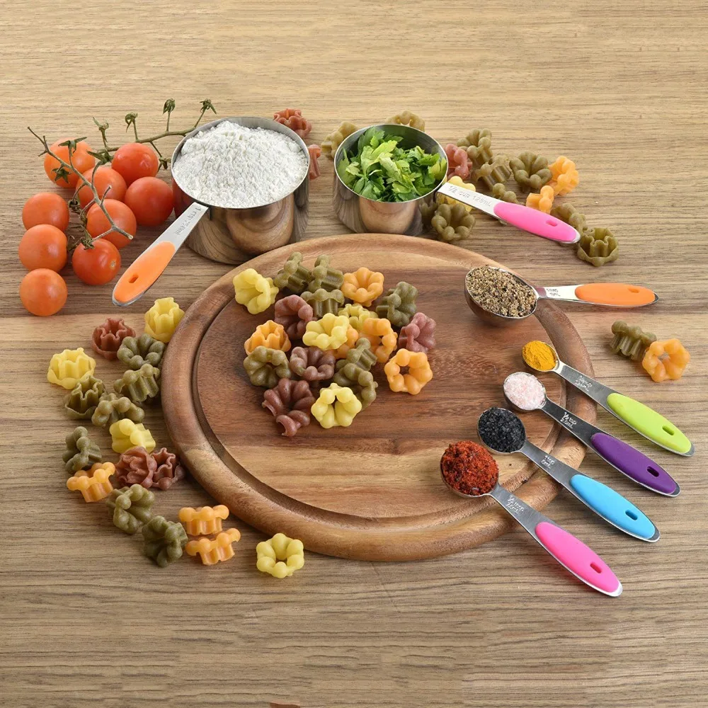 304 Stainless Steel Measuring Cups And Spoons Set Kitchen Accessories For Baking Cake Cooking Making Measuring Kitchen Tools