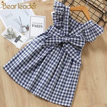Bear leader/платья для девочек; коллекция года; сезон лето; Новинка; Детский костюм с бантом; детское платье с вырезом; платье на бретелях; детское платье принцессы с кисточками