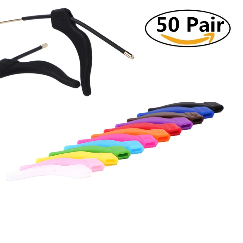 

50 пар очков, наконечники для дужек, избегающие очков, тонкие спортивные аксессуары для плавания, запчасти для очков, оптовая продажа