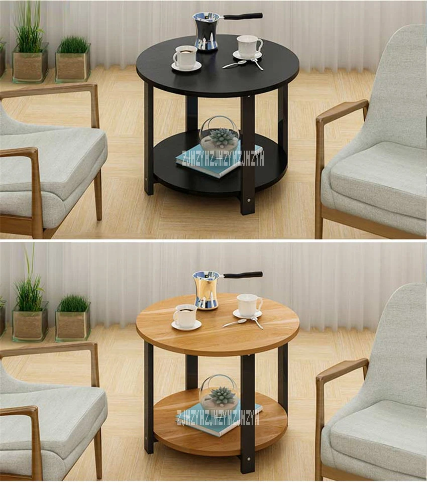 H15 Современный Лаконичный маленький круглый стол для спальни журнальный столик для гостиной Противоскользящий мини-столик со стальными трубками
