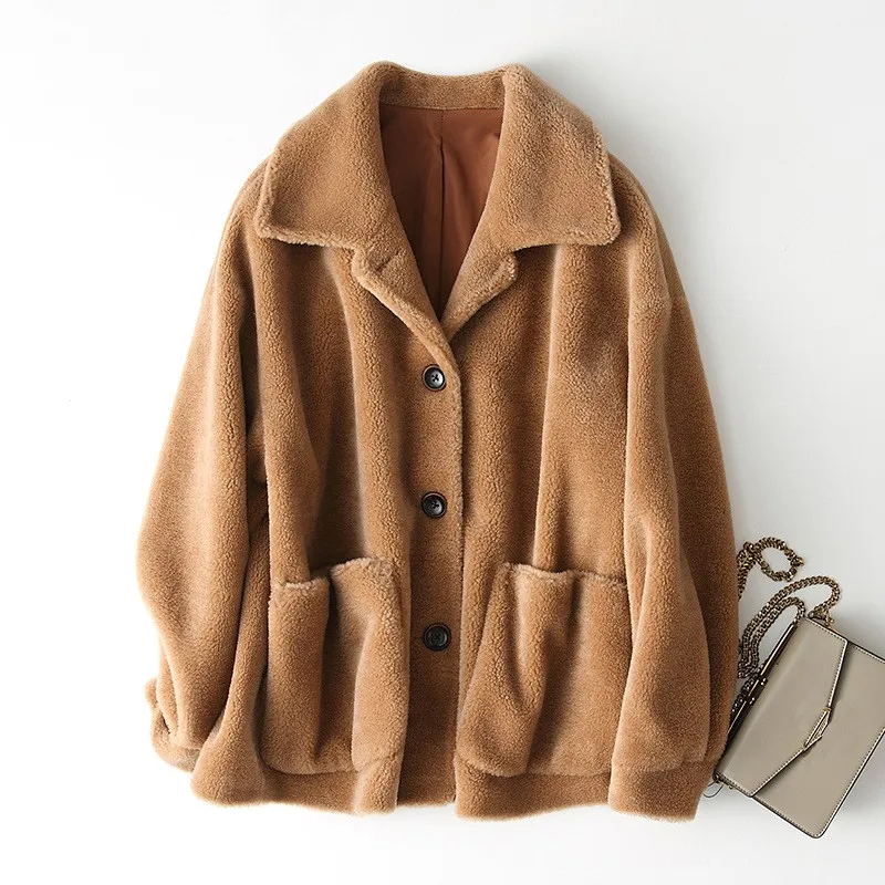 Korean Fashion Shearling Luxury Jackets Real Lamb Fur Coat Women Winter Short Coat Natural Sheep Fur Harajuku Women Clothes 2018 Korean Fashion Shearling Luxury Jackets Real Lamb Fur Coat Women Winter Short Coat Natural Sheep Fur Harajuku Women Clothes 2018