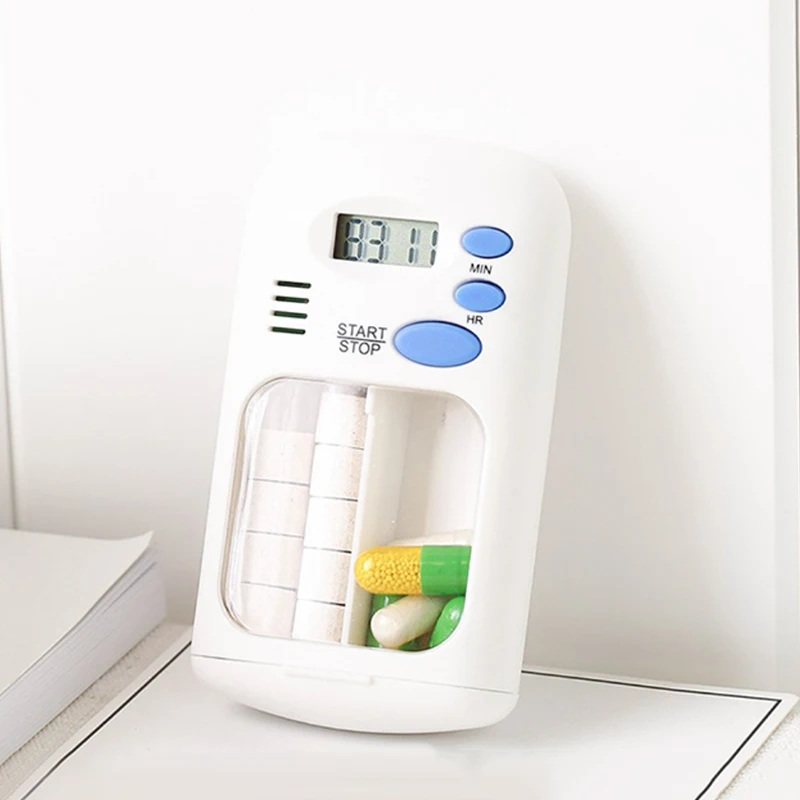 Мини портативное устройство для напоминания о приеме таблеток лекарственный Будильник с таймером электронный ящик Органайзер светодиодный дисплей Будильник Напоминание маленький аптечка - Цвет: Small First Aid Kit