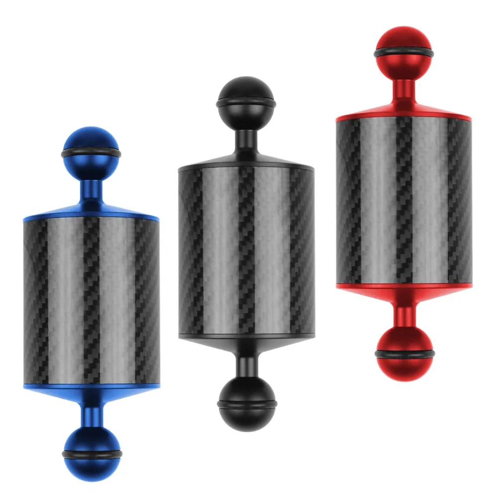 Углеродное волокно поплавок плавучести водный рычаг двойной шар плавающий рычаг Дайвинг камера подводный дайвинг лоток для Gopro экшн-камеры