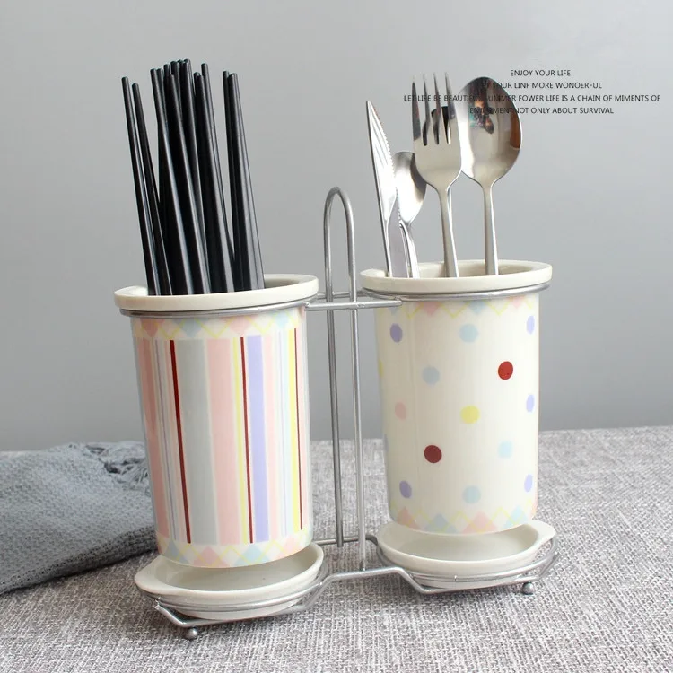 Kitchen Organizer Chopsticks Tube Tableware Storage Rack Draining Rack Shovel Spoon Knife Fork Storage Box Kitchen Accessories