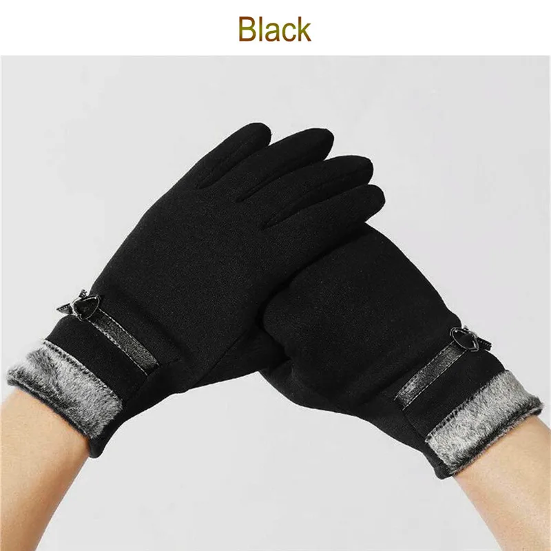  Women`s Casual Winter Outdoor Sports Riding Gloves Warm Windproof Mittens guantes eldiven handschoenen 40FE2223