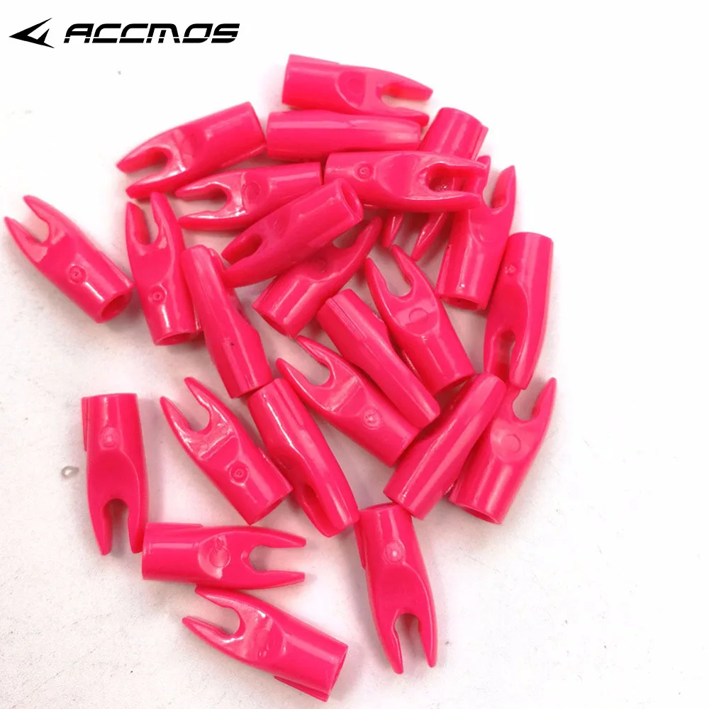 Пластик шпилька в виде стрелки Nock с Алюминий пин 50 шт./лот для ID4.2mm ID6.2mm Стрела