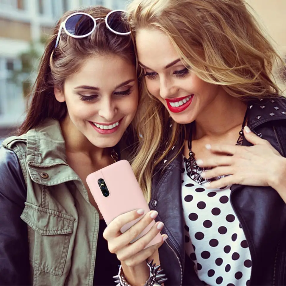 For vivo V15 Pro Premium TPU Cute Slim Solid Soft Back Shell Silicone Flexible Excellence Phone Protection Case Cover