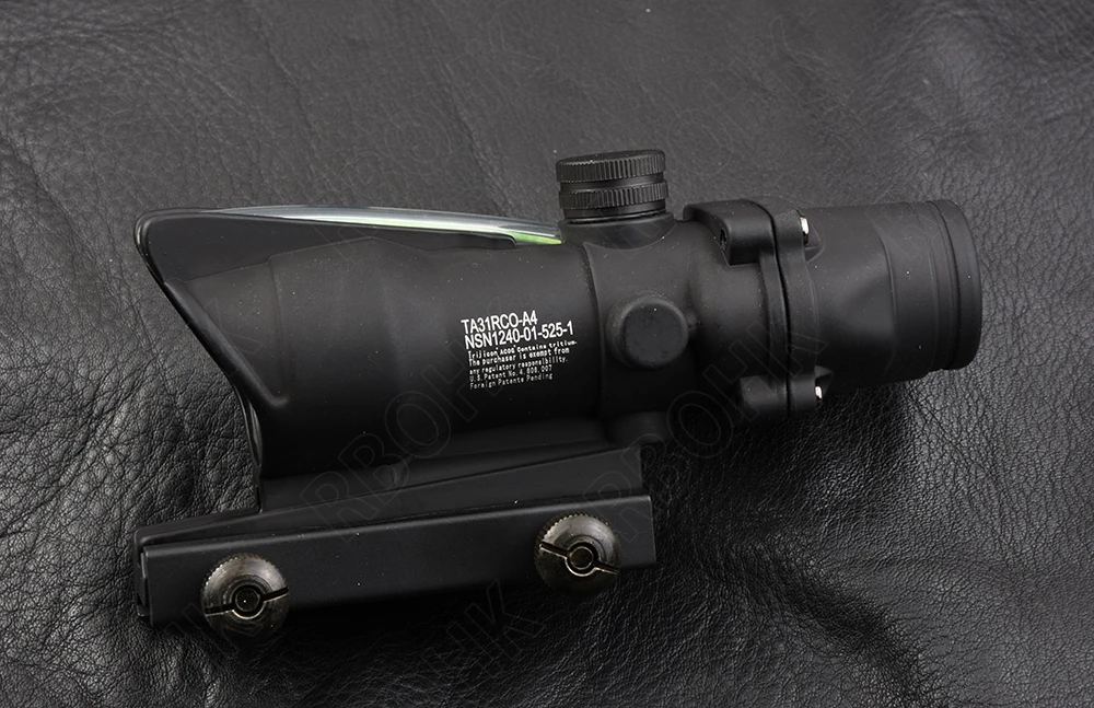 Тактический trijicon ACOG Стиль 1X32 тактический Красный точка зрения Настоящее зеленое волокно оптический прицел на винтовку с 20 мм Пикатинни M2284