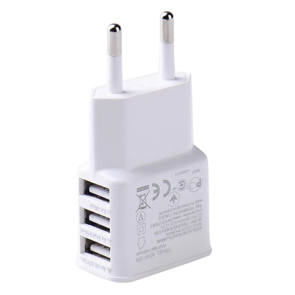 

Group Vertical 3 Ports 5V 2A USB Wall Travel AC Charger Adapter EU Plug r29