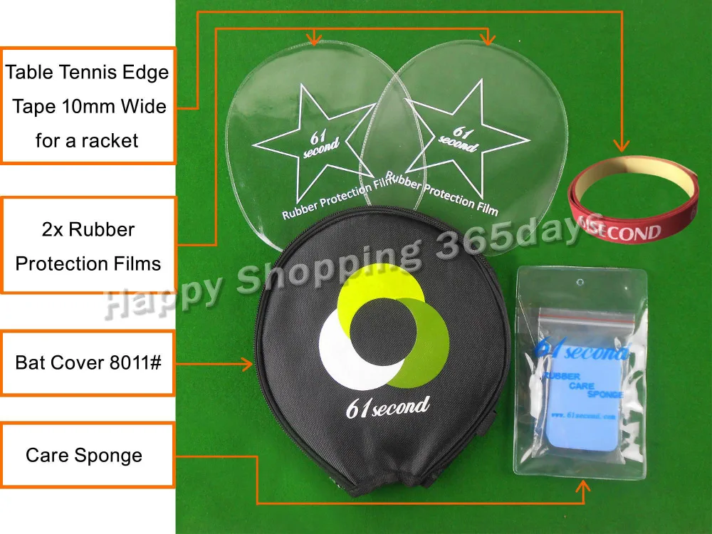 

61second Small Case 8011# Table Tennis Accessories Set for Table Tennis Ping Pong Racket