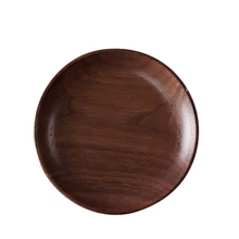 Круглый черный поднос из ореха десертная тарелка черный орех 11 до 20 см кухня хранения дома и организации