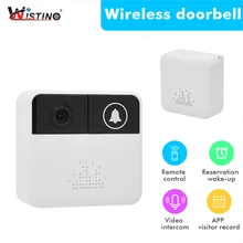 Wistino WiFi Doorbell Intercom HD 720P Camera Recorder Door Bell Wireless Video Camera Night Vision Two-Way Audio Remote Control