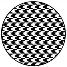 Современный Модный классический черно-белый круглый короткий Кристальный бархатистый коврик ковры для гостиной ковер для детской комнаты Нескользящие коврики