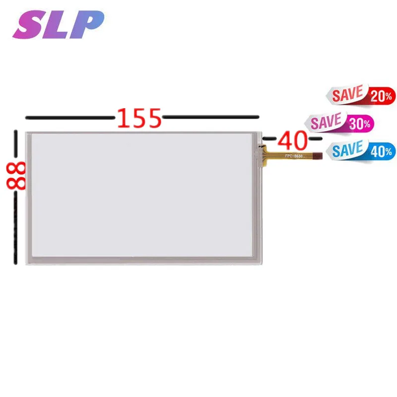2 шт 6,2 дюймов 155*88 мм Сенсорное стекло для автомобильной навигации gps внешний экран резистивный сенсорный экран автомобильный DVD НАВИГАЦИЯ сенсорный экран