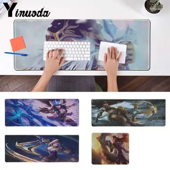 

Yinuoda New Design League Of Legends Sivir Ashe Locking Edge Mouse Pad Gamer Keyboard Mat Table mat gaming mouse pads
