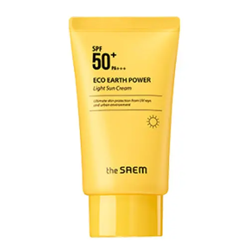 THE SAEM Eco Earth power светильник крем от солнца SPF50+ PA+++ 50 г увлажняющий изолирующий солнцезащитный консилер BB крем корейский солнцезащитный лосьон - Цвет: Sun Cream