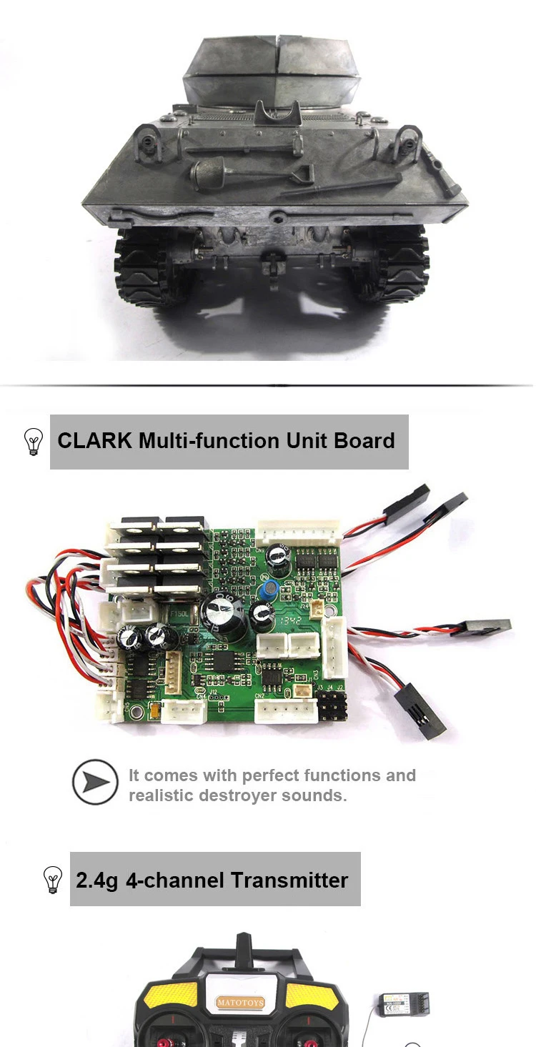 Mato металлические радиоуправляемые танки M10 Разрушитель готов к запуску металлический цветной инфракрасный откатный металлический Танк модель радиоуправляемого танка