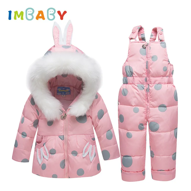 IMBABY/Зимний комбинезон для малышей утепленная одежда маленьких девочек детская