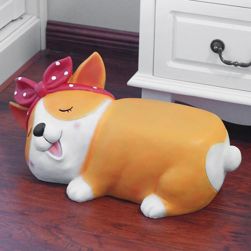 

2019 Cute Animal Dog Keji Children Ottomans Kindergarten Kids Shoe Bench Multifunction Simple Chair Creative Money Boxes Hot