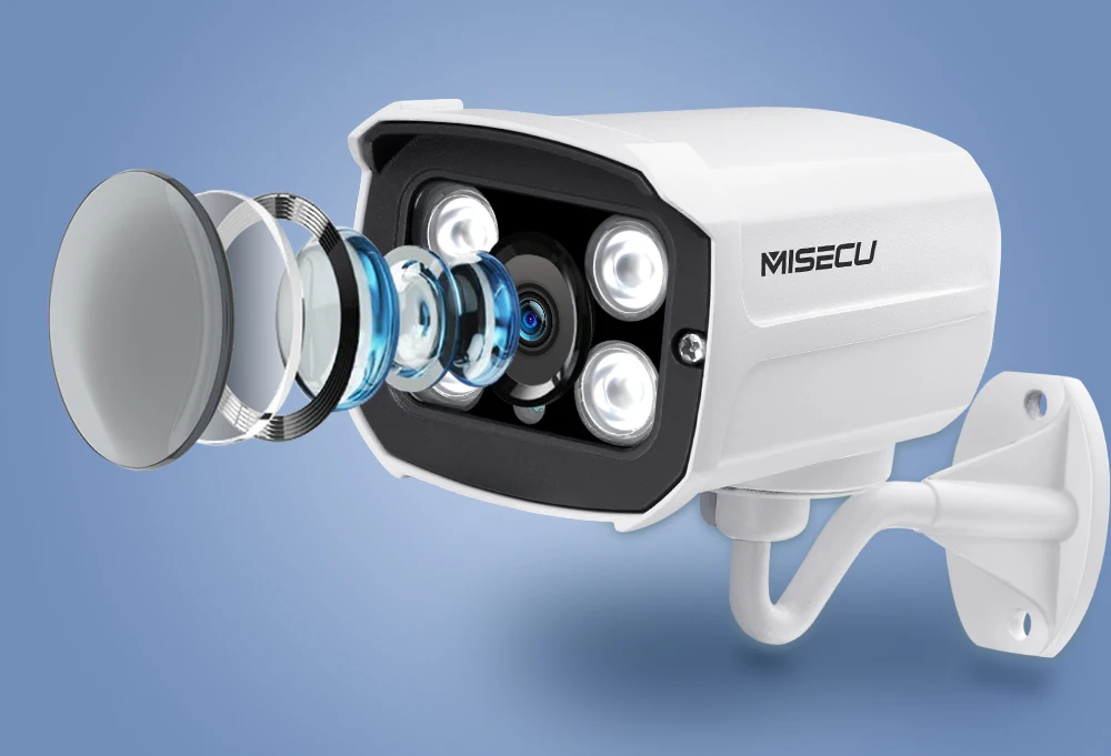 MISECU 1080P 2.0MP Full HD CCTV AHD IP66 наружная Водонепроницаемая Металлическая Цилиндрическая камера видеонаблюдения CCTV 4 шт. Массив ИК светодиодов