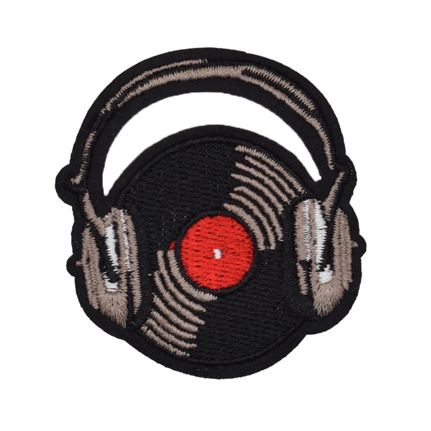 2018 нашивки с помощью утюга запись наушников Djing патч для телефона значок крутая