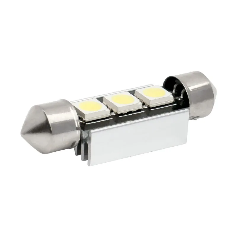 1 шт. 36 мм/39 мм C5W 3SMD 3 SMD 5050 светодиодный CANBUS без ошибок гирлянда лампы номерного знака автомобиля светильник Авто Корпус укрыты внутренной сводной лампы 12V