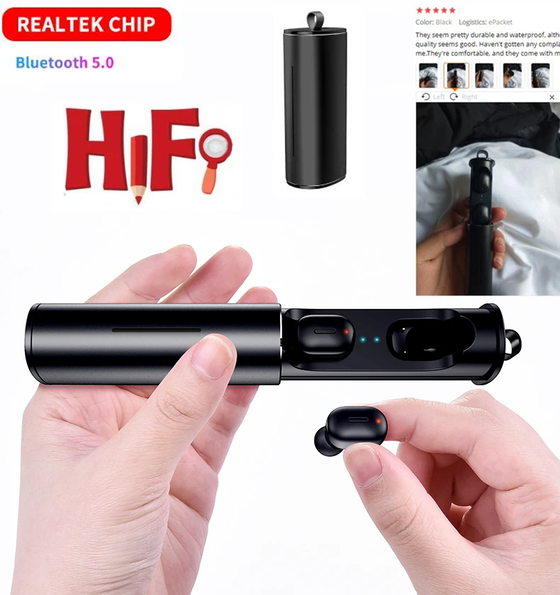 Мини T1 TWS V5.0 Bluetooth наушники 3D настоящие беспроводные стерео с микрофоном