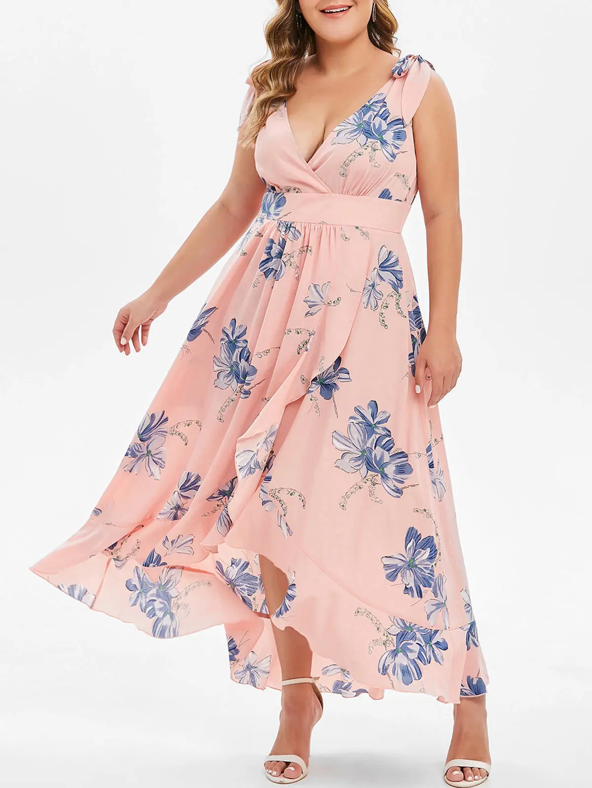 V-Neck Sleeveless Party Maxi Dress 