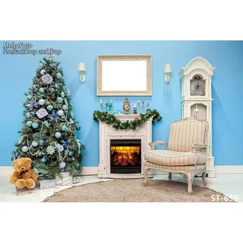 

Christmas Background Vinyl Photography Backdrops Computer Printed Christmas tree and Gift box for Photo Studio ST-650