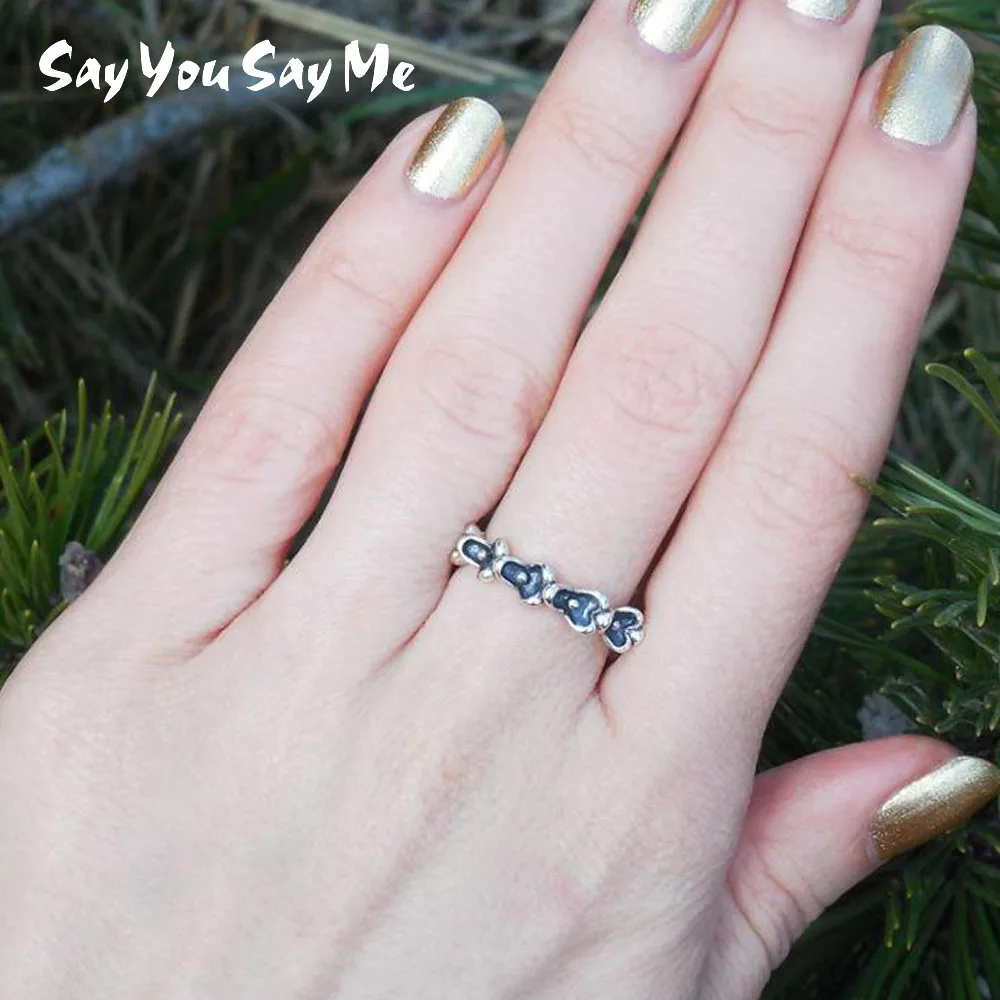 

Say You Say Me Current Flower Silver Rings Opening Bohemia 925 Sterling Silver Rings Unisex Gift Anniversary Dropshipping