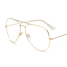 Aviation Gold Frame Sunglasses Female Classic Optics Eyeglasses Transparent Clear Lens Women Men glasses Optical Pilot Style