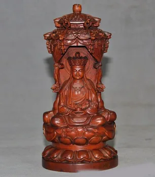 

Christmas Buddhism Boxwood carved Jizo Ksitigarbha Sakyamuni Chenrezig three Buddha statue Halloween
