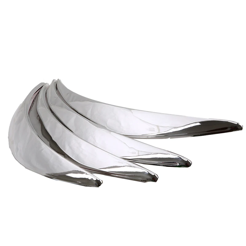  POSSBAY Car Wheel Eyebrow Arch Wheel Eyebrow Protector Chrome/Imitation Carbon Fiber Mud Guard Univ