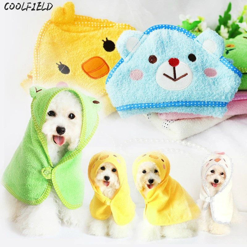 

2017 Super Soft 100% Cotton Cute Cartoon Pet Dog Towel toalla para perro pet grooming tool dog bathrobe