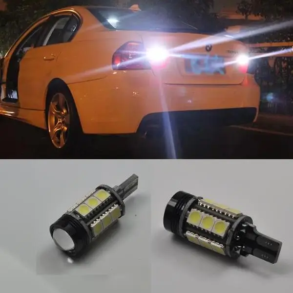 Free Shipping, 2x White Error Free Led Projector Reverse Back Up Light