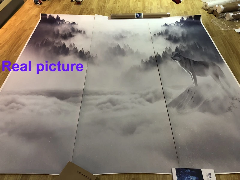 Обои с изображением горного тумана, леса, волка, животных, 3D обои для спальни, дивана, фона, 3d настенные фото фрески, обои, 3d наклейки