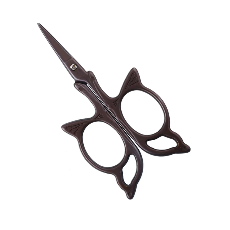 Рукоделие Thrum Fancywork Dressmake Scissor ткань резьба ножницы швейная игла Вышивка крестом портной пряжи винтажная отделка - Цвет: Titanium Butterfly