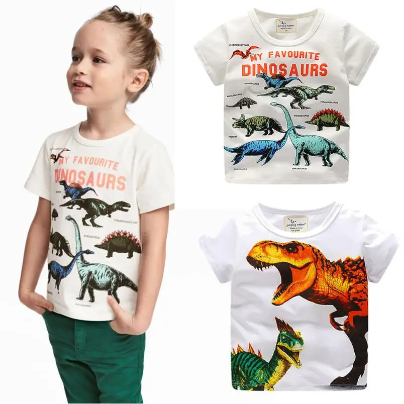 

boys T-shirt fashion Toddler Kids Baby Boys Clothes Short Sleeve Dinosaur Print Tops T-Shirt Blouse