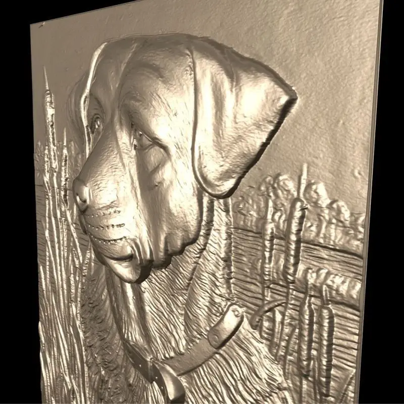 Dog in reed 3D Model STL relief for cnc format Furniture dog furniture decoration | Инструменты