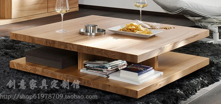 Estilo europeo y americano de madera maciza mesa de café ikea minimalista moderna sala de estar.jpg