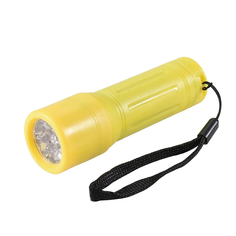 Coba led flashlight plastic torch 9*led bulbs use 3*AAA battery 800lm mini lamp portable floodlight camp night lights lantern