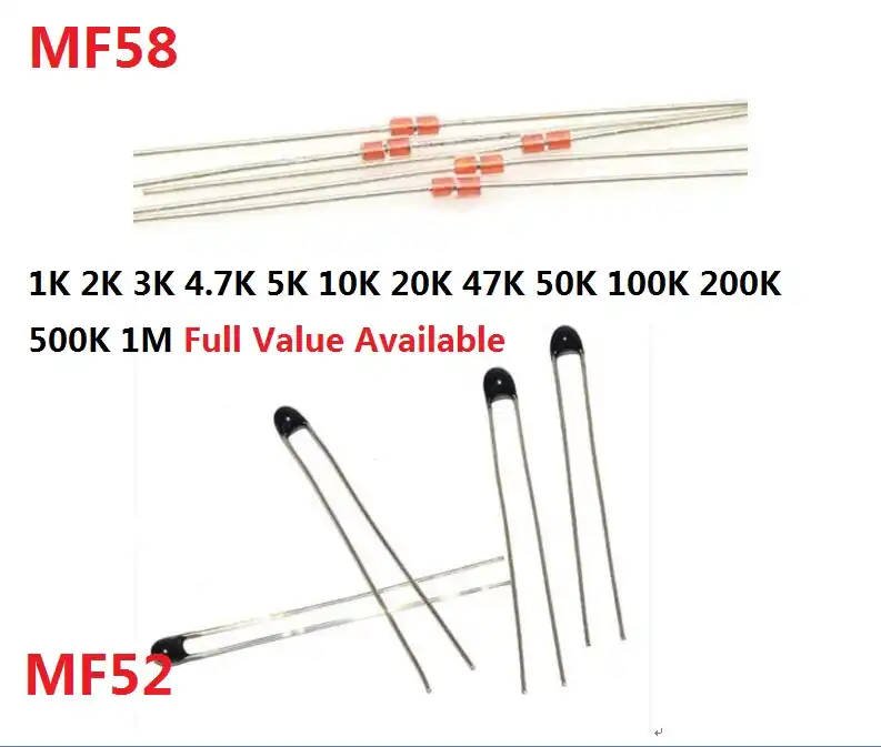 500pcs 1/% 5/% MF58 3950 B Thermistor Temperature Sensor NTC 5K 10K~500K