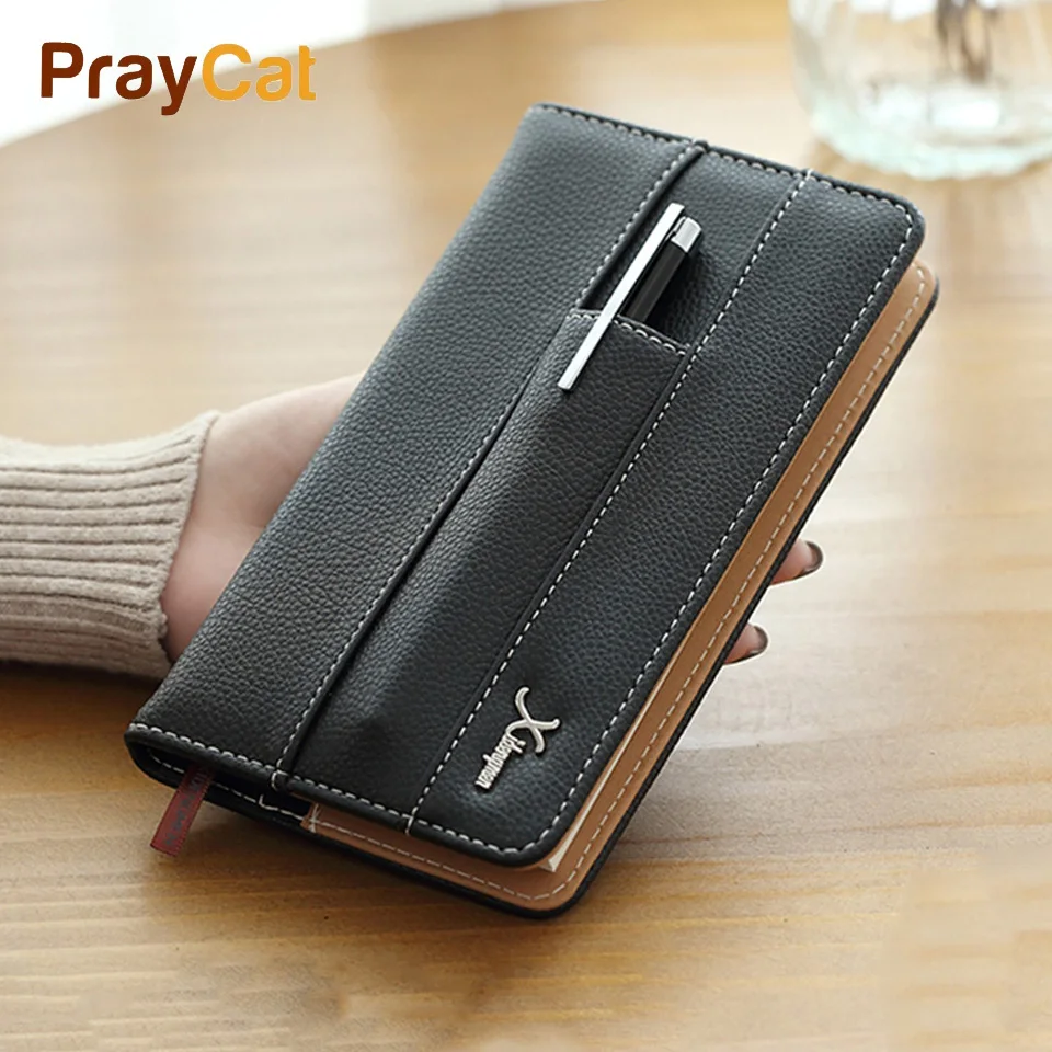 

A6 A5 A4 Business Office Leather Notebook Vintage Traveler journal Daily Memos Gift Retro Stationery Office Supplies Custom Logo