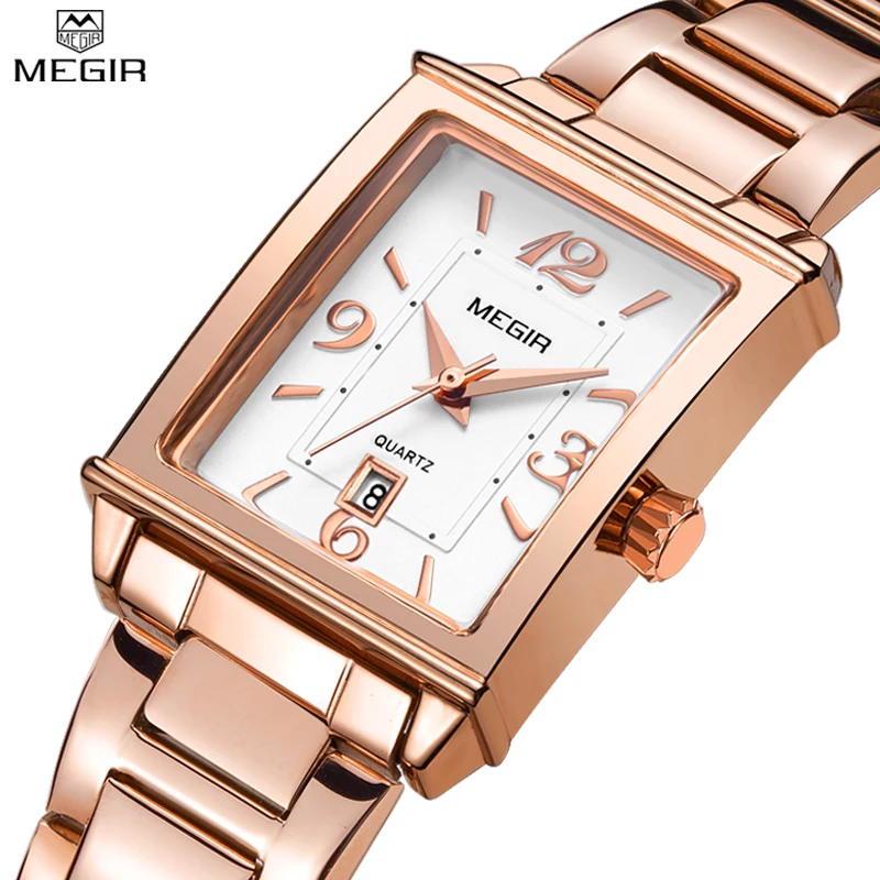 

New Hot Sale Megir Ladies Watches Women Female Wrist Watch Quartz Bracelet Strap Luxury Brand Rose Gold Clock Relogio Feminino
